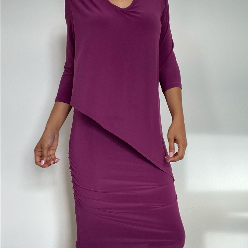 LORI LULU Asymmetrical Stretch Pencil Dress Size S